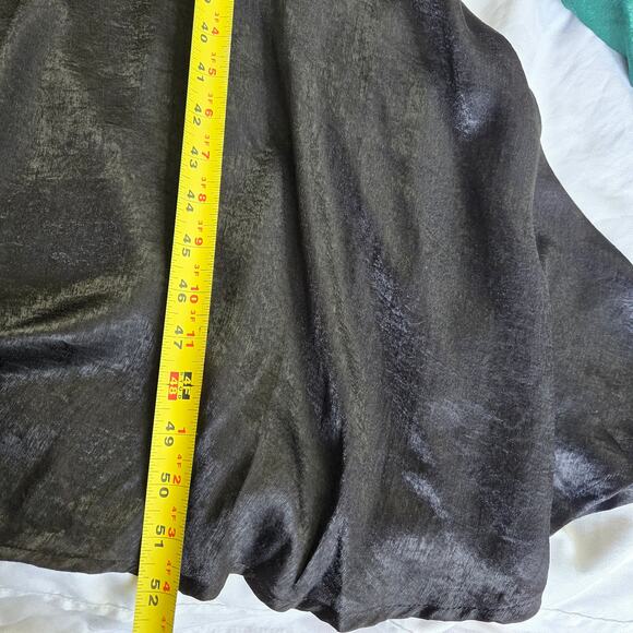 NWT Andrée by Unit Whimsigoth Vamp Witchy Black Satin Midi Long Sleeve Dress M - Picture 12 of 12